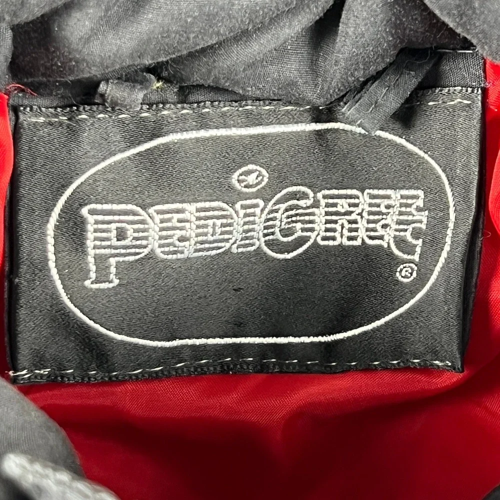 Vintage Pedigree‎ Black Puffer Jacket Quilted Mock Neck Full Zip Winter Warm Sm